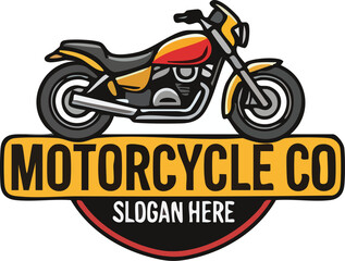 Obraz premium Motorcycle Company Logo with Slogan.