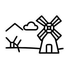 Windmill landscape, representing rural and energy