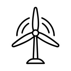 Wind turbine with three blades, generating power