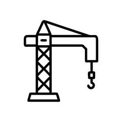 Tower crane with hook and lattice boom © Ikra