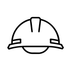 Simple illustration of a hard hat for safety
