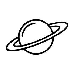 Illustration of the planet saturn for astronomy