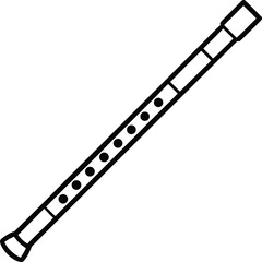 flute on white background