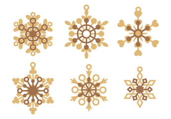 Snowflakes keychain laser cut design