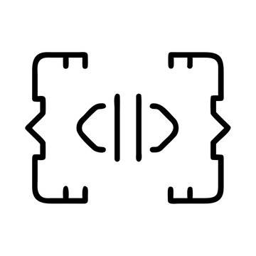 Code development icon for programming concept
