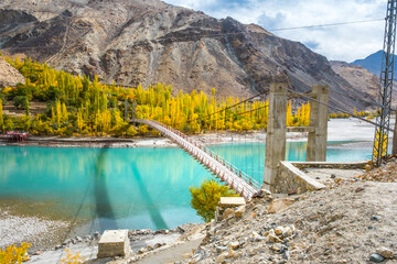 Beautiful Shigar valley, Skardu valley, known for its confluence of the Shigar and Indus rivers in the Gilgit-Baltistan region of Pakistan