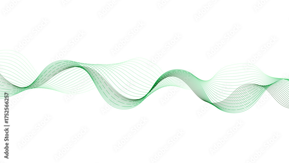 Canvas Prints abstract green and blue digital wave pattern. minimalist artistic background with flowing lines.