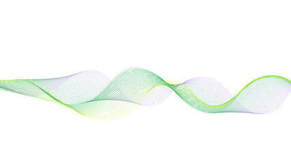 Elegant graphic design element for banners.
Wavy light green and purple abstract lines on white.