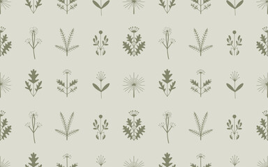 Herbal Remedies Leaf Pattern Tote Bag Print Illustration