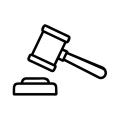 Gavel resting on sound block for legal proceedings