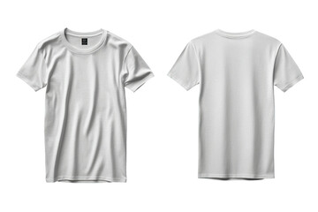 Plain white t-shirt, front and back views (1)