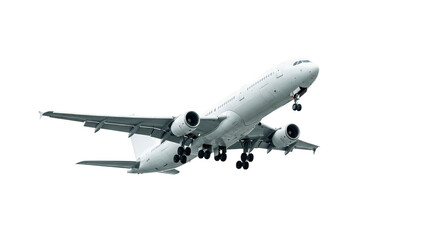 Obraz premium Aircraft taking off on a dark background