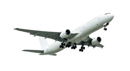Obraz premium Commercial jet soars against a void