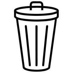 transparent trash bin icon
