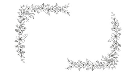 Elegant floral corner designs for invitations and decorative paper crafts.