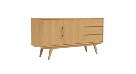 Elegant wooden sideboard cabinet with drawers