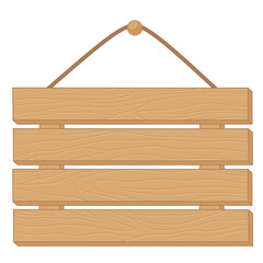 Decorative Hanging Wooden Board Banner With Texture.