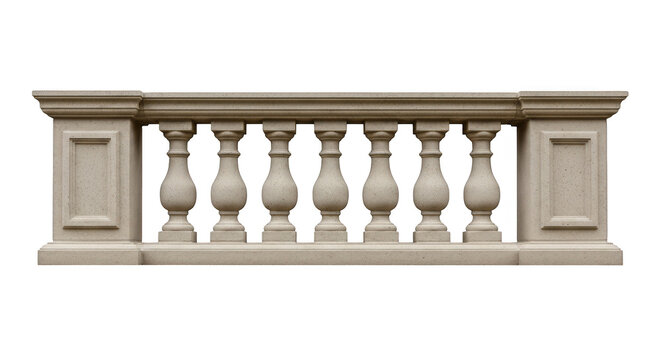Stone balustrade adds refined architectural detail