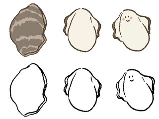 手描きの牡蠣セット