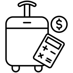 Cost Travel Outline Icon