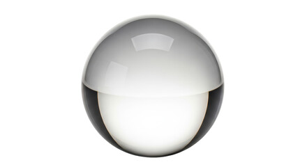 Clear Crystal Ball on White featuring crystal, ball, sphere, glass, clear perfect template for branding design