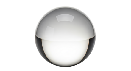 Clear Crystal Ball on White featuring crystal, ball, sphere, glass, clear perfect template for branding design