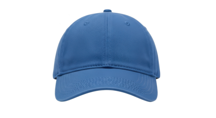 Classic Blue Cotton Baseball Cap Isolated on White featuring cap, hat, baseball, sports, headwear isolated with