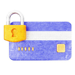 3d payment shield protection security credit card padlock