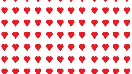 Animated seamless pattern with hearts, continuous loop motion background for Valentine’s Day, romantic love theme, wedding celebration, or 14th February greeting video in soft elegant style - Powered by Adobe