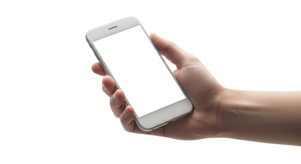 Hand Holding Smartphone with Blank Screen 2 featuring hand, smartphone, phone, mobile, device high quality professional
