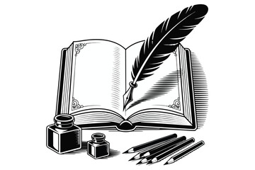 Book with Bookmark Flat Illustration Vector