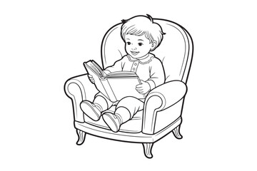 Flat Icon of Book and Pencil Clipart Vector
