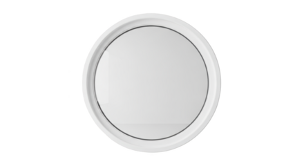 Minimalist White Circular Button Design Element featuring white, circle, circular, round, minimalist perfect template for branding