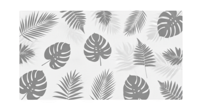 Tropical Leaves Gray and White Pattern featuring leaf, leaves, tropical, monstera, palm perfect template for branding - Powered by Adobe