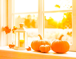 Morning Glow with a White Lantern
