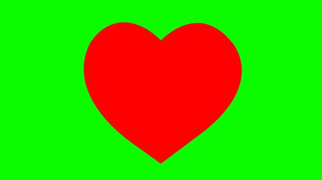 Beautiful red 3D heart animation loop, glowing romantic symbol of love, modern motion graphic for valentine&rsquo;s day, wedding, relationship, emotion, and celebration video background design