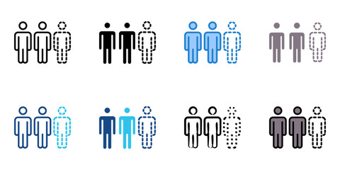 shortage icon set multiple style collection 
