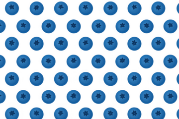 Blueberry seamless pattern with repeating blue fruits, fresh berry texture, healthy food background transparent