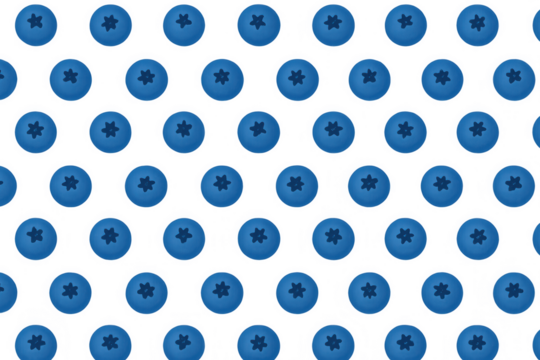 Blueberry seamless pattern with repeating blue fruits, fresh berry texture, healthy food background transparent