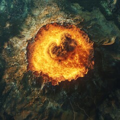 Yellowstone Supervolcano eruption. Created with Generative AI Technology  high resolution   for isolate image