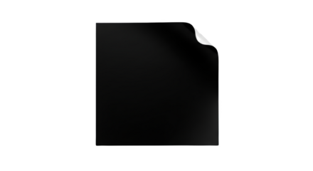 Ilustrasi black sticker with peeled corner on white background menampilkan komposisi art, white, isolated, vinyl, empty.