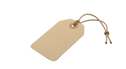 Mockup blank kraft paper tag with twine bergaya elegan dengan elemen craft, blank, vintage, rope, design.