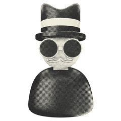 3d security protection incognito mode halftone style