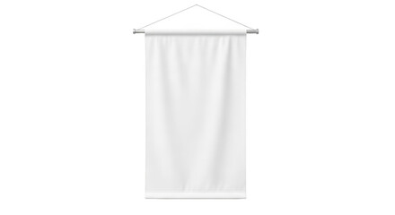 Gambar blank white vertical banner mockup template dengan detail store, display, message, commercial, modern yang menggambarkan.