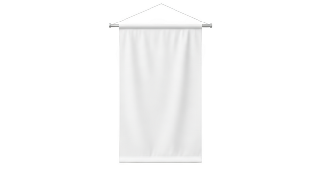 Gambar blank white vertical banner mockup template dengan detail store, display, message, commercial, modern yang menggambarkan.