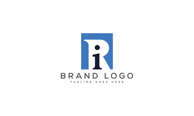 letter RI logo design vector template design for brand.