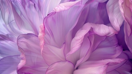 Delicate Soft Pink and Purple Flower Petals Arranged in Overlapping Layers—Showcasing Their Smooth Texture and Blended Hues, Creating a Romantic, Airy Scene Ideal for Floral, Decor, or Design Visuals.