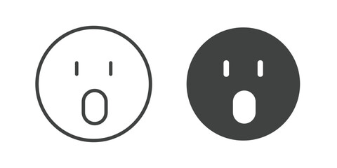Shock Icon. Line and glyph solid icon