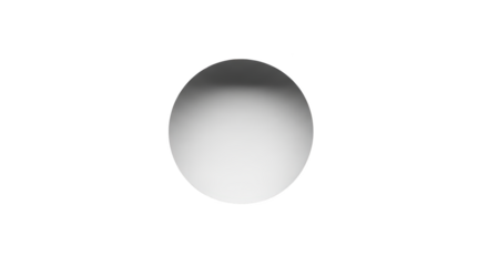 Ilustrasi minimalist grey gradient sphere on a white background menampilkan komposisi white, harmony, concept, illustration, minimal.