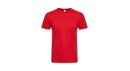 Foto red shortsleeve tshirt mockup template memperlihatkan detail plain t-shirt mockup, blank, tee, textile, red t-shirt.